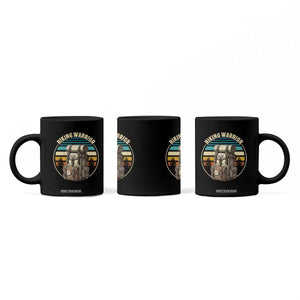 Funny Hiking Warrior Retro Backpack Nature Adventure Coffee Mug TS11 Print Your Wear