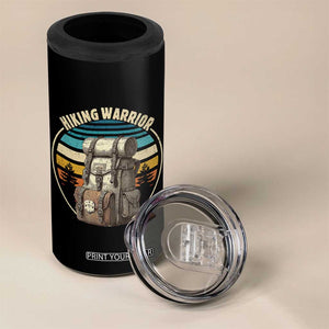 Funny Hiking Warrior Retro Backpack Nature Adventure 4 in 1 Can Cooler Tumbler TS11 Print Your Wear
