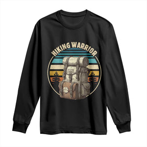 Funny Hiking Warrior Retro Backpack Nature Adventure Long Sleeve Shirt TS11 Black Print Your Wear