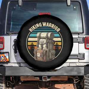 Funny Hiking Warrior Retro Backpack Nature Adventure Spare Tire Cover TS11 No hole Black Print Your Wear