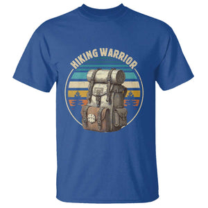 Funny Hiking Warrior Retro Backpack Nature Adventure T Shirt TS11 Royal Blue Print Your Wear