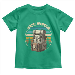 Funny Hiking Warrior Retro Backpack Nature Adventure Toddler T Shirt TS11 Irish Green Print Your Wear
