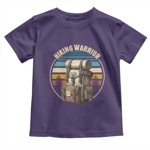 Funny Hiking Warrior Retro Backpack Nature Adventure Toddler T Shirt TS11 Purple Print Your Wear