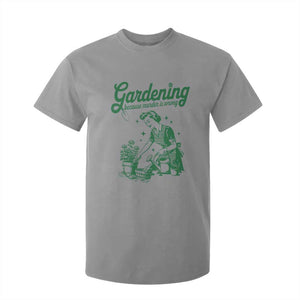 Funny Gardening Because Murder Is Wrong T Shirt For Kid Plant Lady TS11 Sport Gray Print Your Wear