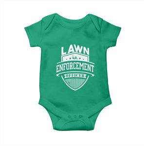Funny The Lawn Enforcement Officer Baby Onesie Gardening Lawn Mower Father's Day TS11 Irish Green Print Your Wear