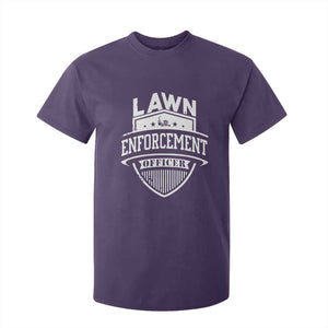 Funny The Lawn Enforcement Officer T Shirt For Kid Gardening Lawn Mower Father's Day TS11 Purple Print Your Wear