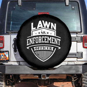 Funny The Lawn Enforcement Officer Spare Tire Cover Gardening Lawn Mower Father's Day TS11 No hole Black Print Your Wear