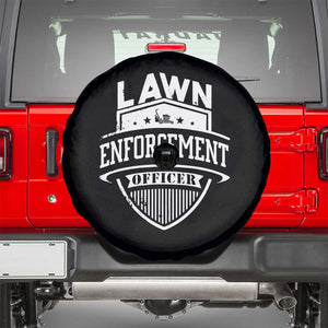Funny The Lawn Enforcement Officer Spare Tire Cover Gardening Lawn Mower Father's Day TS11 Black Print Your Wear