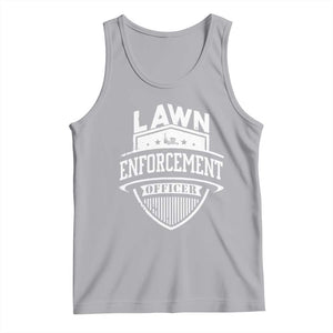 Funny The Lawn Enforcement Officer Tank Top Gardening Lawn Mower Father's Day TS11 Athletic Heather Print Your Wear