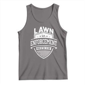 Funny The Lawn Enforcement Officer Tank Top Gardening Lawn Mower Father's Day TS11 Deep Heather Print Your Wear