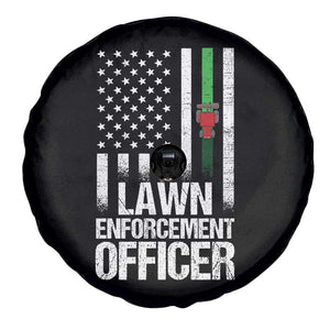 Funny Lawn Enforcement Officer Spare Tire Cover Gardening Lawn Mower American Flag TS11 Print Your Wear