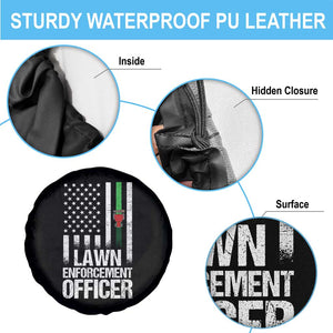 Funny Lawn Enforcement Officer Spare Tire Cover Gardening Lawn Mower American Flag TS11 Print Your Wear