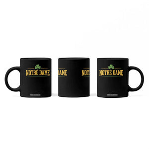 Notre Dame Coffee Mug Vintage Varsity Sports IN State Gold Shamrock