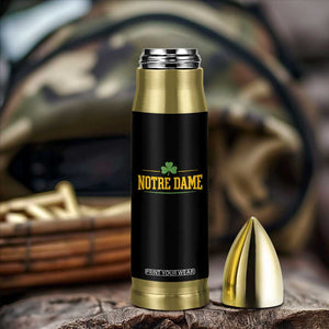 Notre Dame Bullet Tumbler Vintage Varsity Sports IN State Gold Shamrock