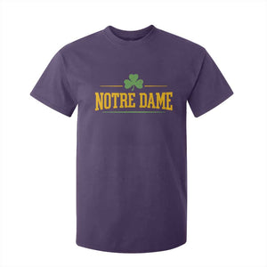 Notre Dame T Shirt For Kid Vintage Varsity Sports IN State Gold Shamrock