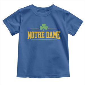 Notre Dame Toddler T Shirt Vintage Varsity Sports IN State Gold Shamrock