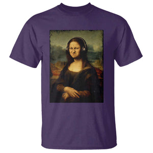 Funny Mona Lisa Bass Face Music Lovers DJs T Shirt