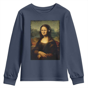 Funny Mona Lisa Bass Face Music Lovers DJs Youth Sweatshirt