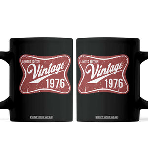 50th Birthday Beer Lover Vintage 1976 Limited Edition Coffee Mug Red Metal Beer Soft Sign Graphic