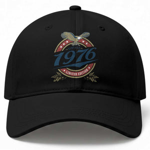 50th Birthday Beer Lover Vintage 1976 Limited Edition Baseball Cap Bald Eagle