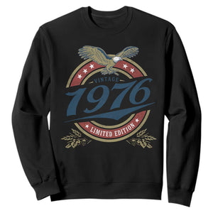50th Birthday Beer Lover Vintage 1976 Limited Edition Sweatshirt Bald Eagle
