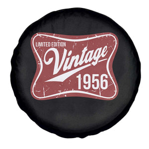 70th Birthday Beer Lover Vintage 1956 Limited Edition Spare Tire Cover Red Metal Beer Soft Sign Graphic