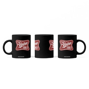 65th Birthday Beer Lover Vintage 1961 Limited Edition Coffee Mug Red Metal Beer Soft Sign Graphic