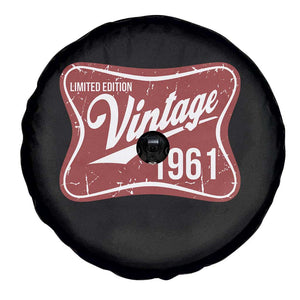 65th Birthday Beer Lover Vintage 1961 Limited Edition Spare Tire Cover Red Metal Beer Soft Sign Graphic