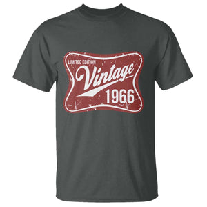 60th Birthday Beer Lover Vintage 1966 Limited Edition T Shirt Red Metal Beer Soft Sign Graphic