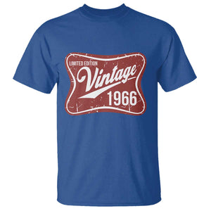 60th Birthday Beer Lover Vintage 1966 Limited Edition T Shirt Red Metal Beer Soft Sign Graphic