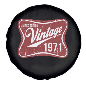 55th Birthday Beer Lover Vintage 1971 Limited Edition Spare Tire Cover Red Metal Beer Soft Sign Graphic