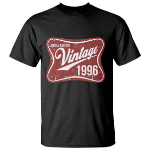 30th Birthday Beer Lover Vintage 1996 Limited Edition T Shirt Red Metal Beer Soft Sign Graphic