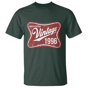 30th Birthday Beer Lover Vintage 1996 Limited Edition T Shirt Red Metal Beer Soft Sign Graphic