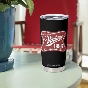 30th Birthday Beer Lover Vintage 1996 Limited Edition Tumbler Cup Red Metal Beer Soft Sign Graphic
