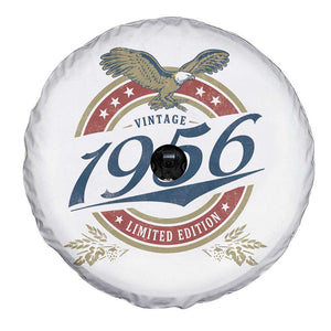 70th Birthday Beer Lover Vintage 1956 Limited Edition Spare Tire Cover Bald Eagle