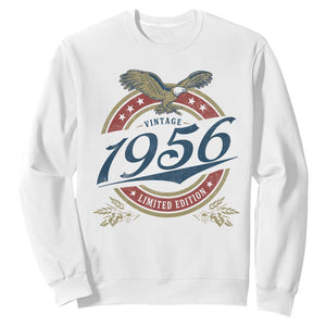 70th Birthday Beer Lover Vintage 1956 Limited Edition Sweatshirt Bald Eagle
