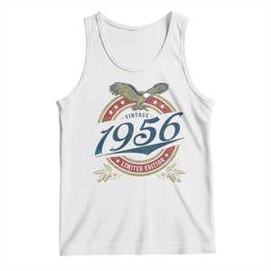 70th Birthday Beer Lover Vintage 1956 Limited Edition Tank Top Bald Eagle