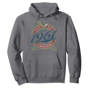 65th Birthday Beer Lover Vintage 1961 Limited Edition Hoodie Bald Eagle