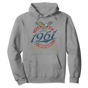65th Birthday Beer Lover Vintage 1961 Limited Edition Hoodie Bald Eagle