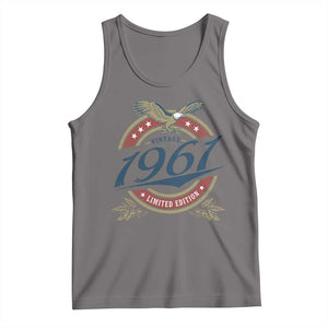 65th Birthday Beer Lover Vintage 1961 Limited Edition Tank Top Bald Eagle