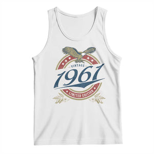 65th Birthday Beer Lover Vintage 1961 Limited Edition Tank Top Bald Eagle