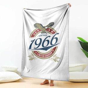 60th Birthday Beer Lover Vintage 1966 Limited Edition Throw Blanket Bald Eagle