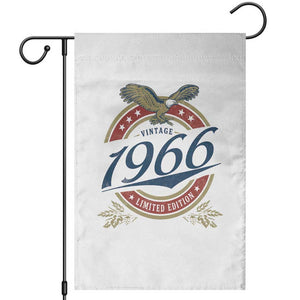 60th Birthday Beer Lover Vintage 1966 Limited Edition Garden Flag Bald Eagle
