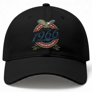 60th Birthday Beer Lover Vintage 1966 Limited Edition Baseball Cap Bald Eagle
