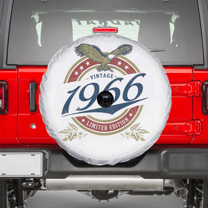 60th Birthday Beer Lover Vintage 1966 Limited Edition Spare Tire Cover Bald Eagle