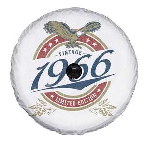 60th Birthday Beer Lover Vintage 1966 Limited Edition Spare Tire Cover Bald Eagle
