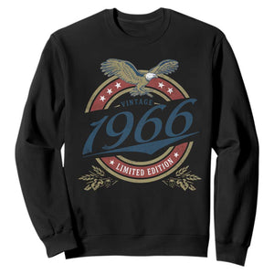60th Birthday Beer Lover Vintage 1966 Limited Edition Sweatshirt Bald Eagle