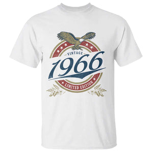 60th Birthday Beer Lover Vintage 1966 Limited Edition T Shirt Bald Eagle