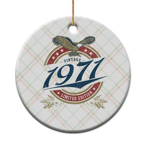 55th Birthday Beer Lover Vintage 1971 Limited Edition Ceramic Ornament Bald Eagle