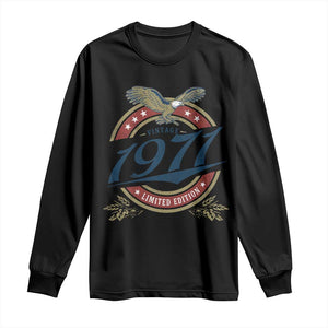 55th Birthday Beer Lover Vintage 1971 Limited Edition Long Sleeve Shirt Bald Eagle